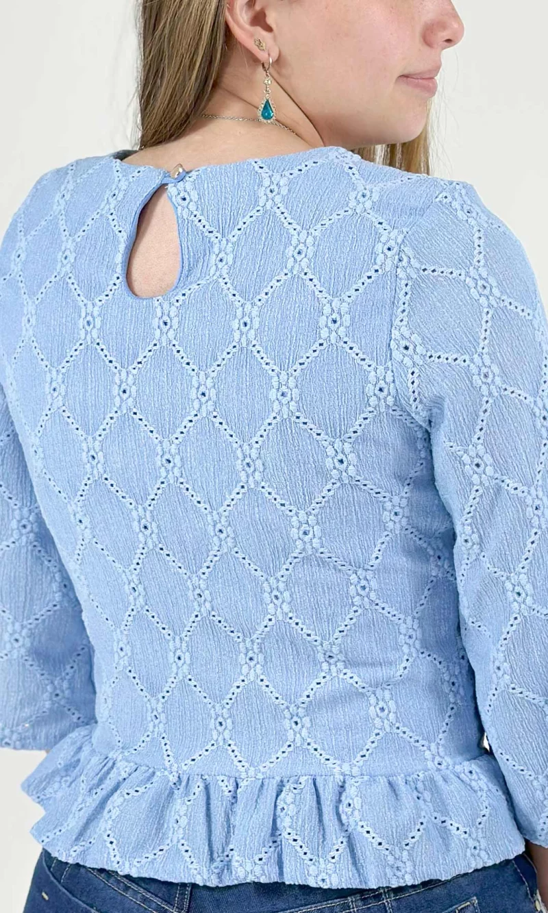 Blusa mujer manga 3/4 unicolor - Imagen 9