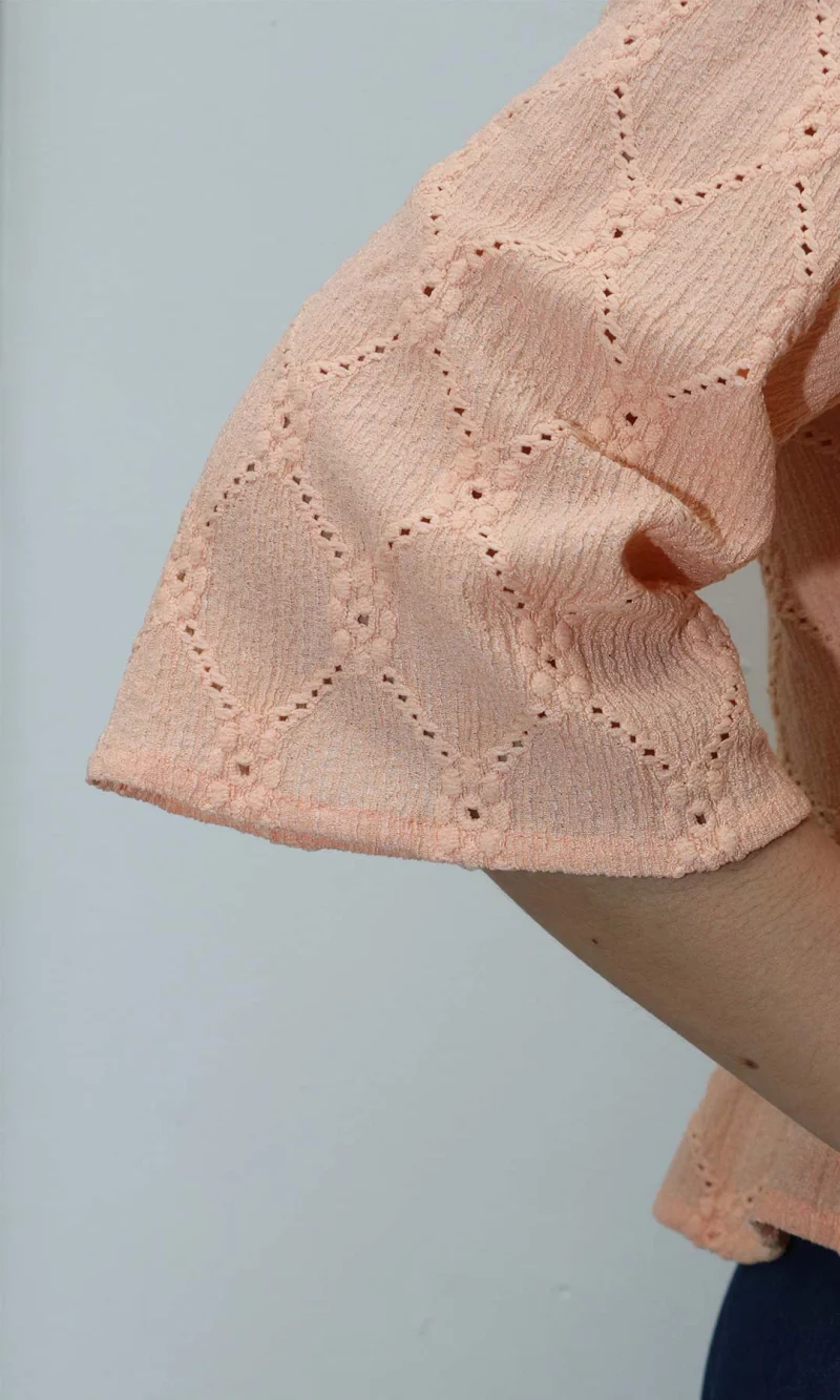 Blusa mujer manga 3/4 unicolor - Imagen 3