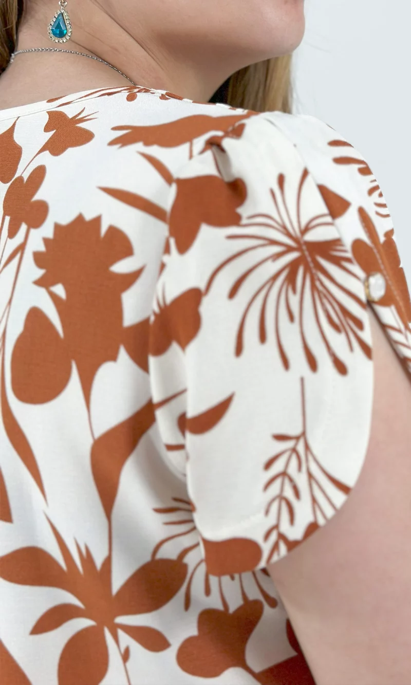 Blusa mujer manga corta estampada - Imagen 7