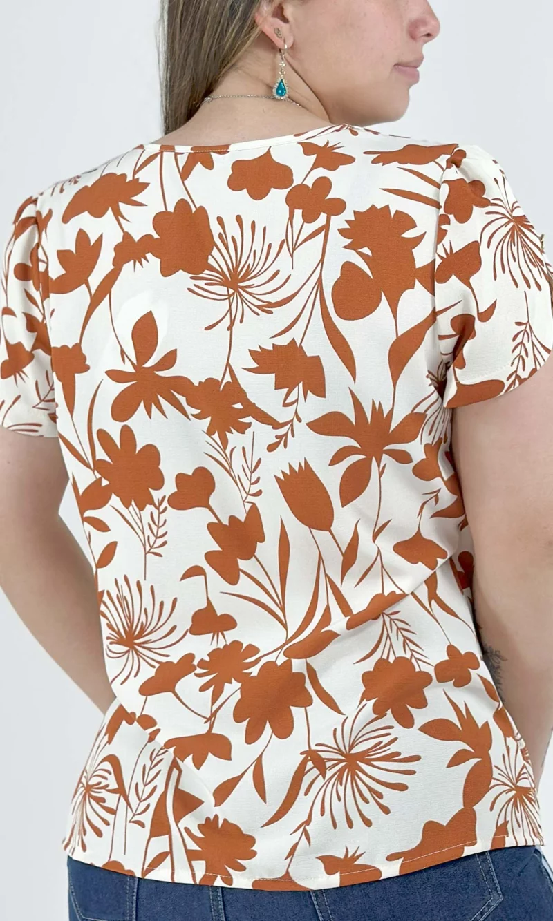 Blusa mujer manga corta estampada - Imagen 8