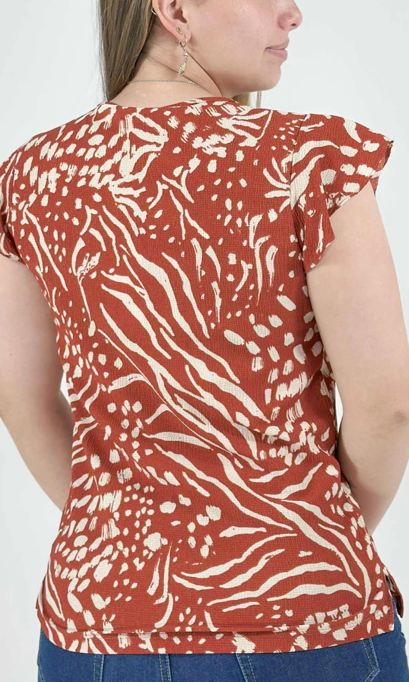 Blusa mujer manga corta estampada - Imagen 9