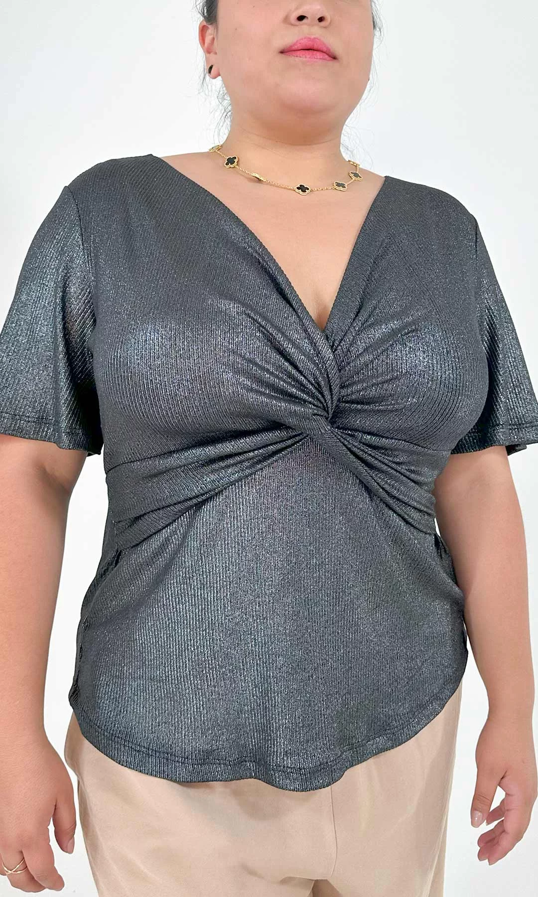 Camiseta mujer unicolor - Imagen 4