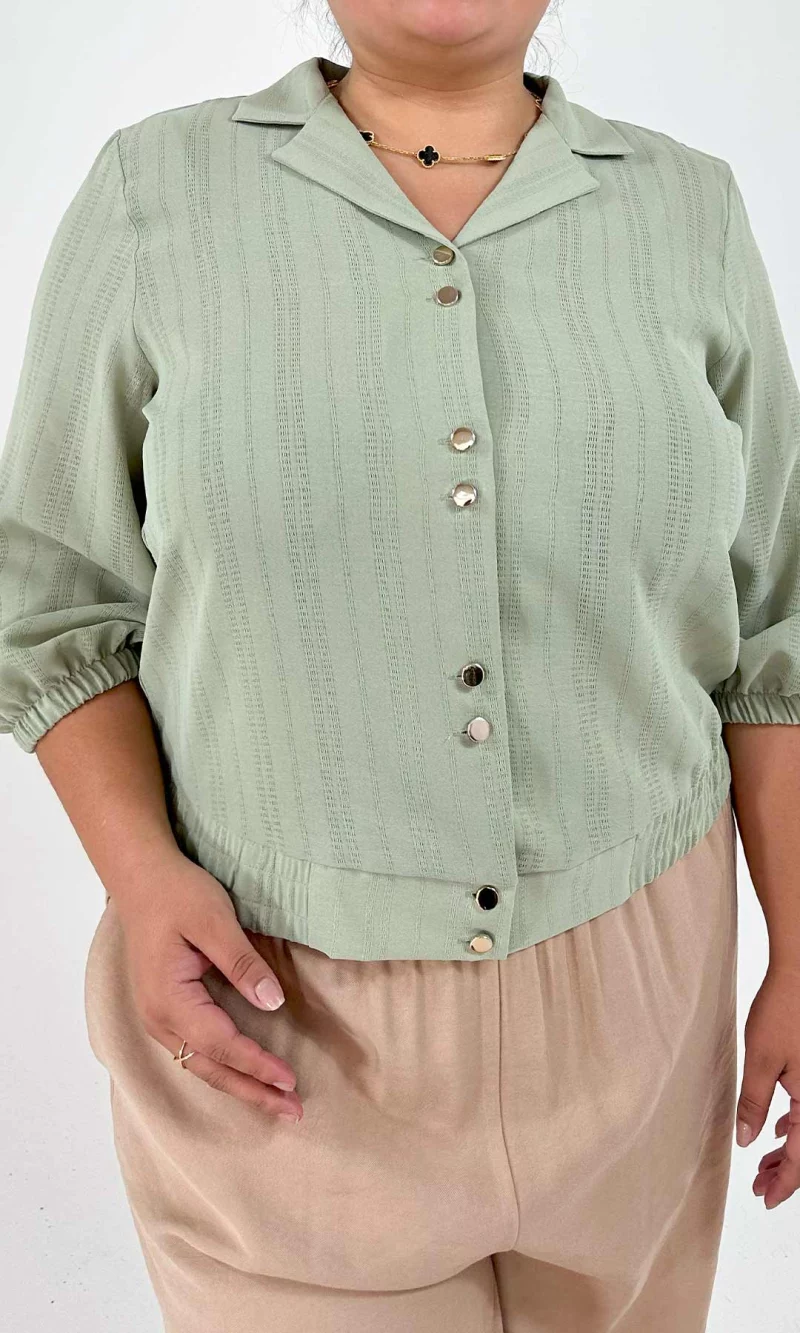 Blusa mujer manga 3/4 unicolor - Imagen 6