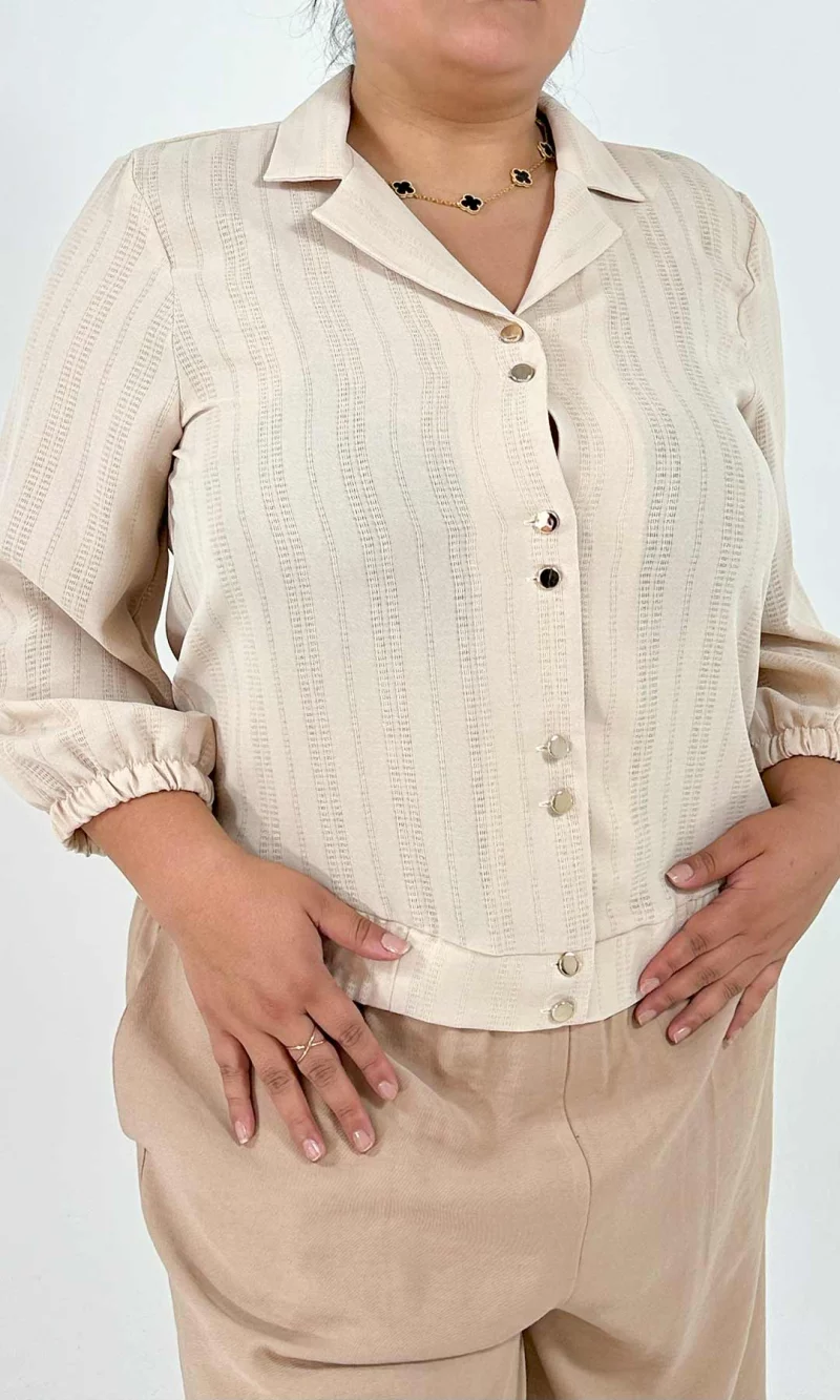 Blusa mujer manga 3/4 unicolor - Imagen 10