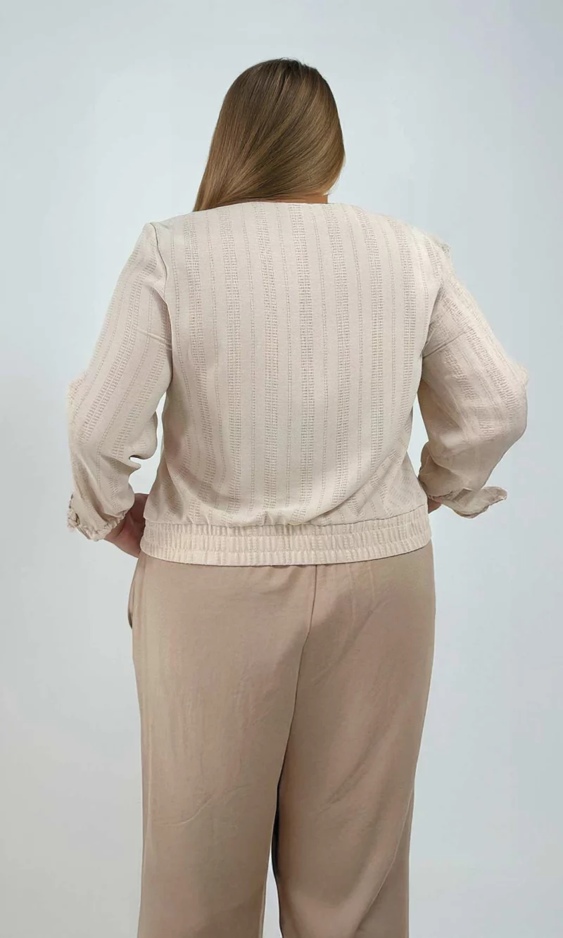 Blusa mujer manga 3/4 unicolor - Imagen 6