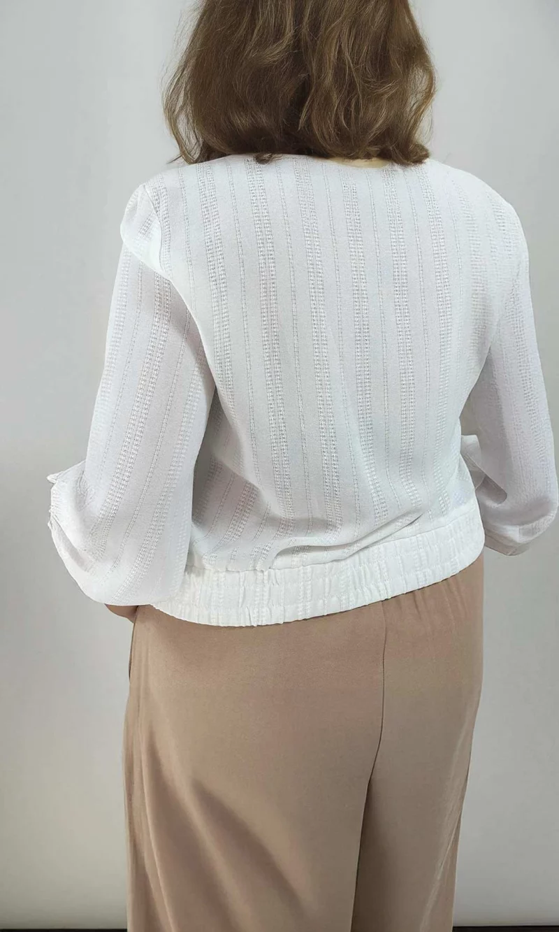 Blusa mujer manga 3/4 unicolor - Imagen 3