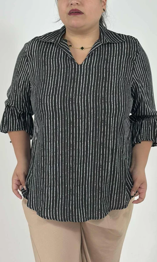 Blusa mujer manga 3/4 rayas