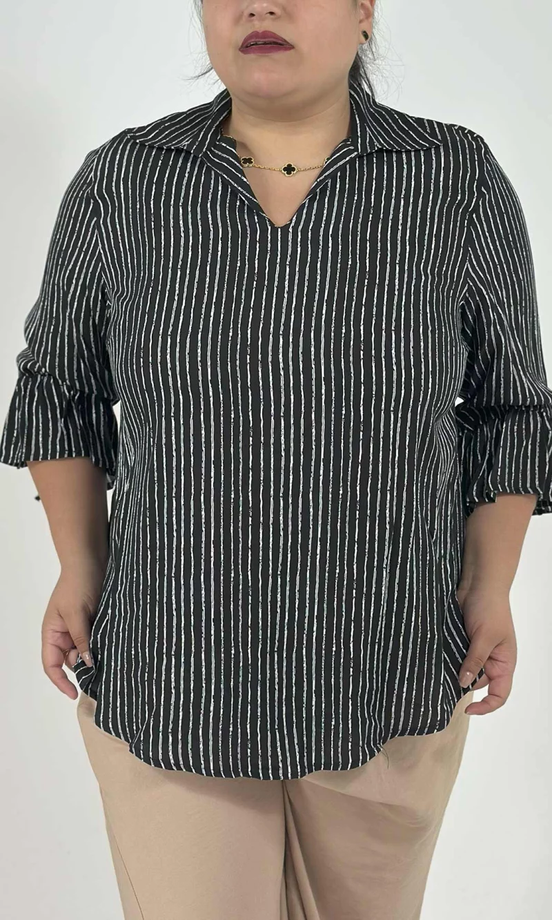Blusa mujer manga 3/4 rayas
