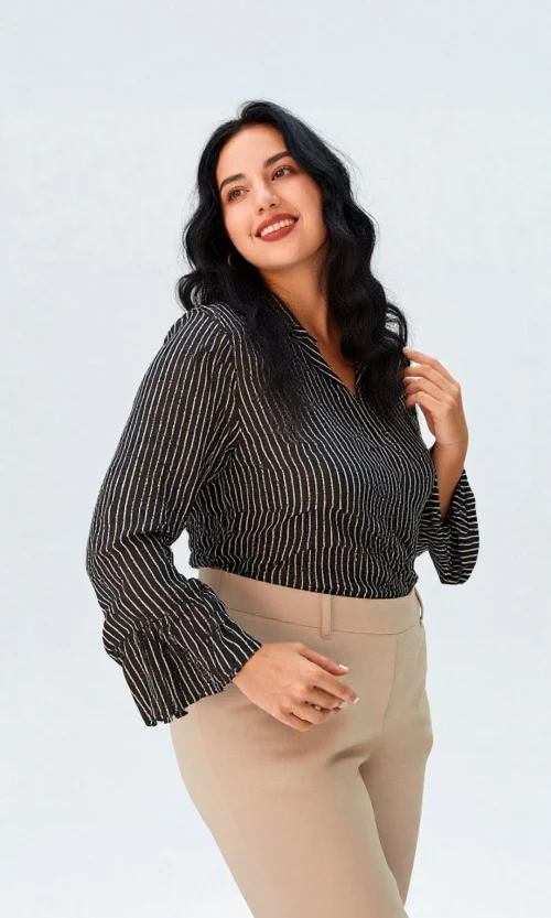 Blusa mujer manga 3/4 rayas