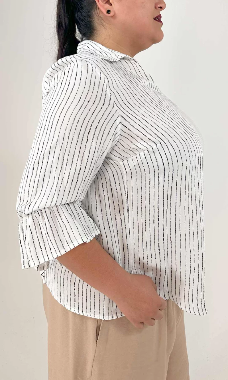 Blusa mujer manga 3/4 rayas - Imagen 9