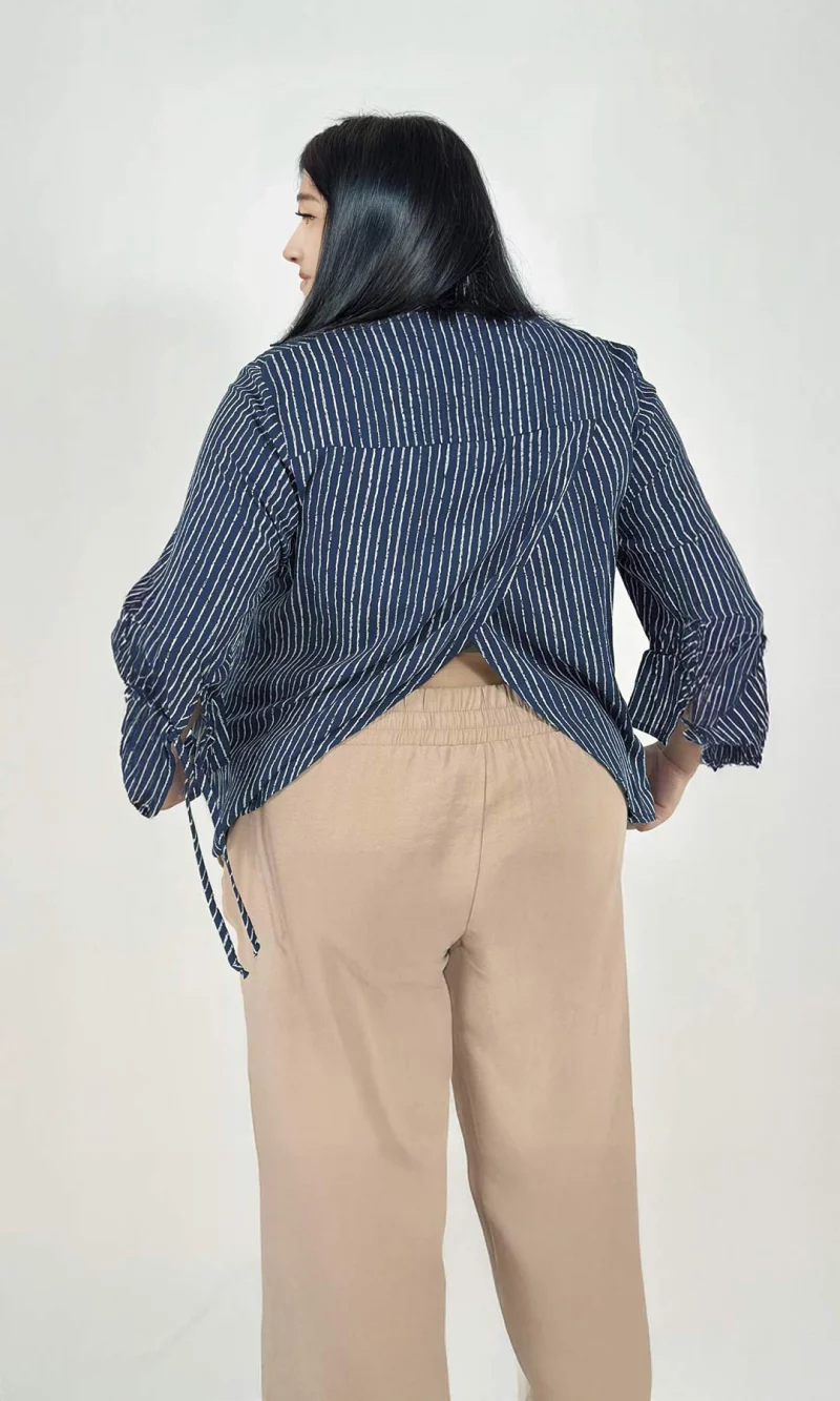 Blusa mujer manga 3/4 rayas - Imagen 7