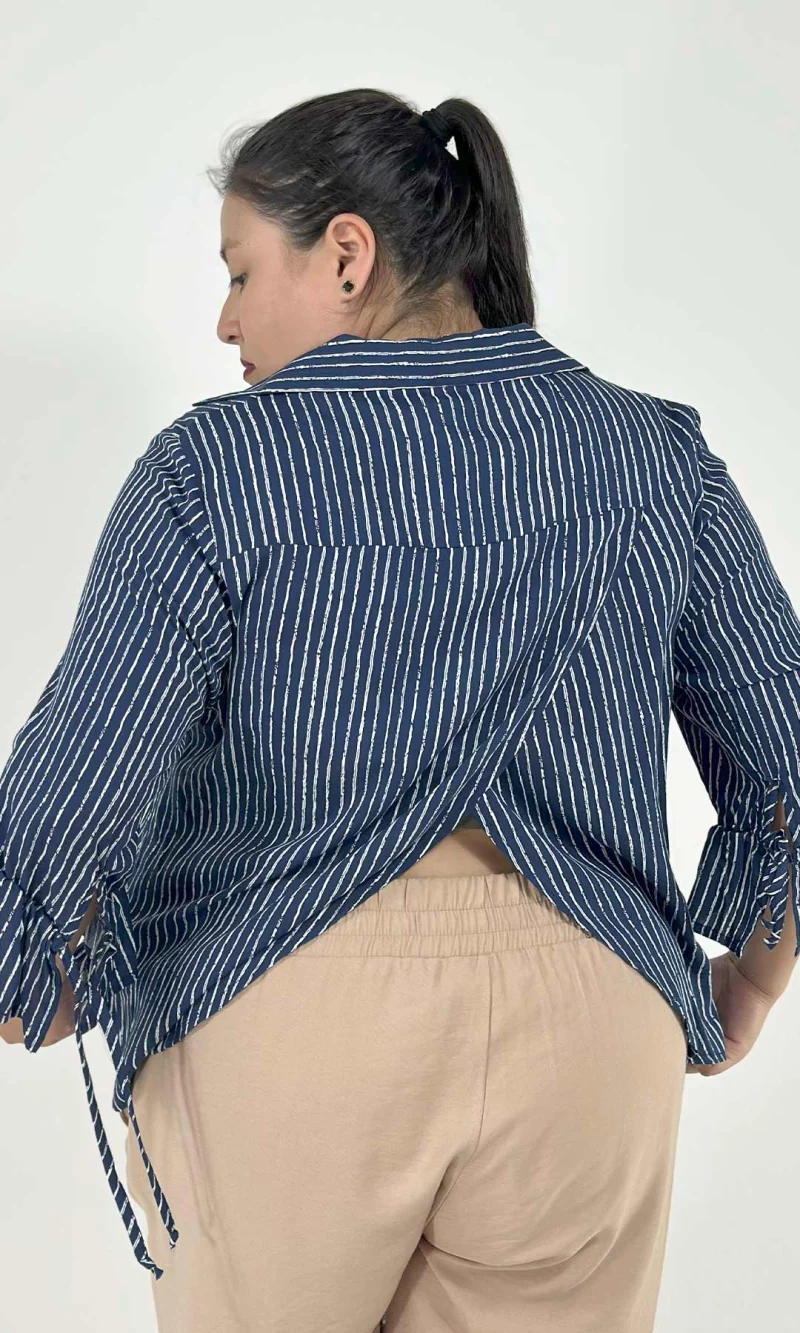 Blusa mujer manga 3/4 rayas - Imagen 7