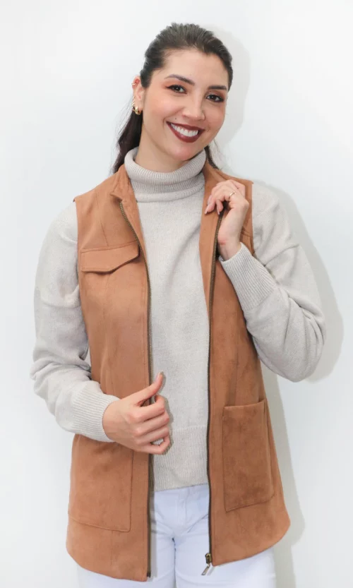 Chaleco mujer unicolor