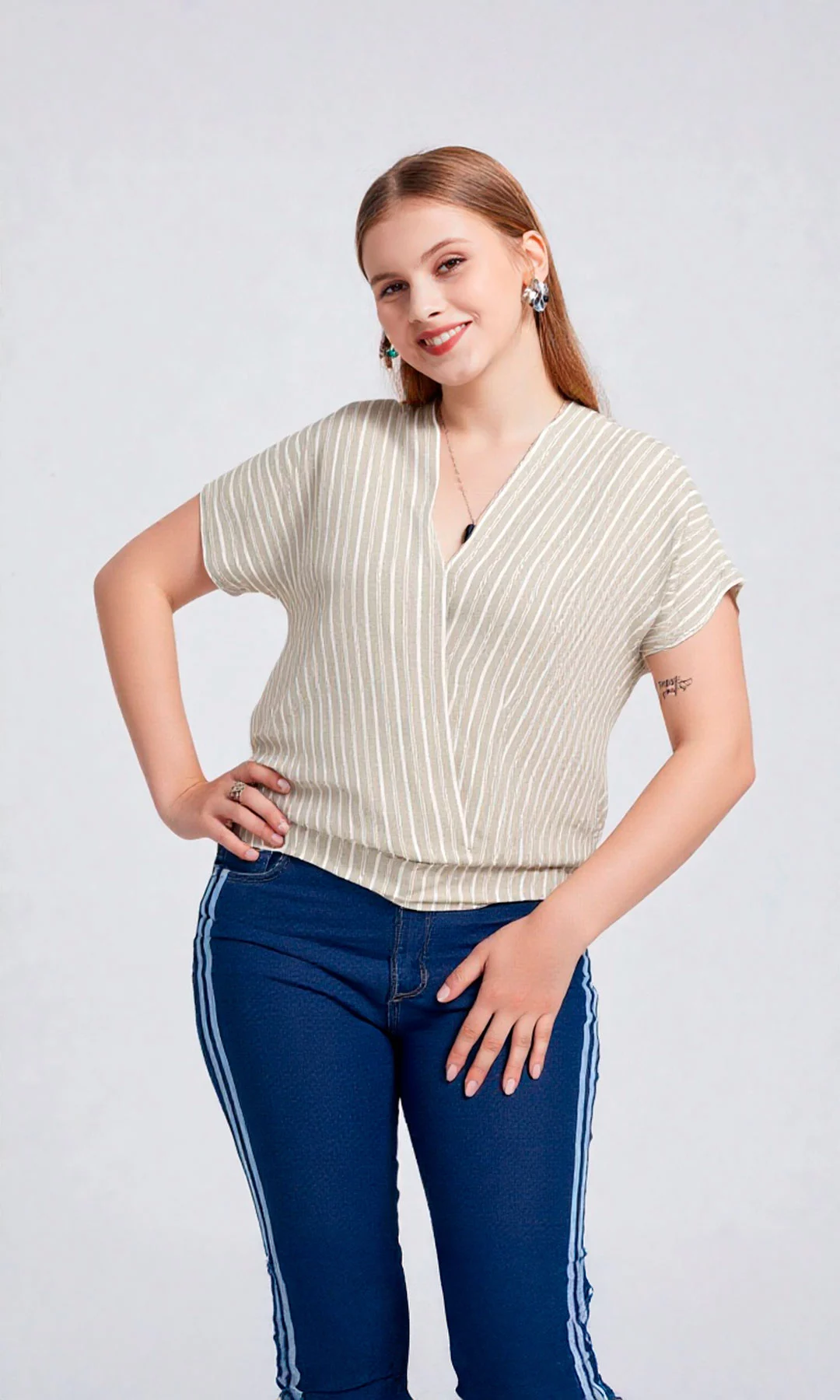 Blusa mujer manga corta rayas - Imagen 2