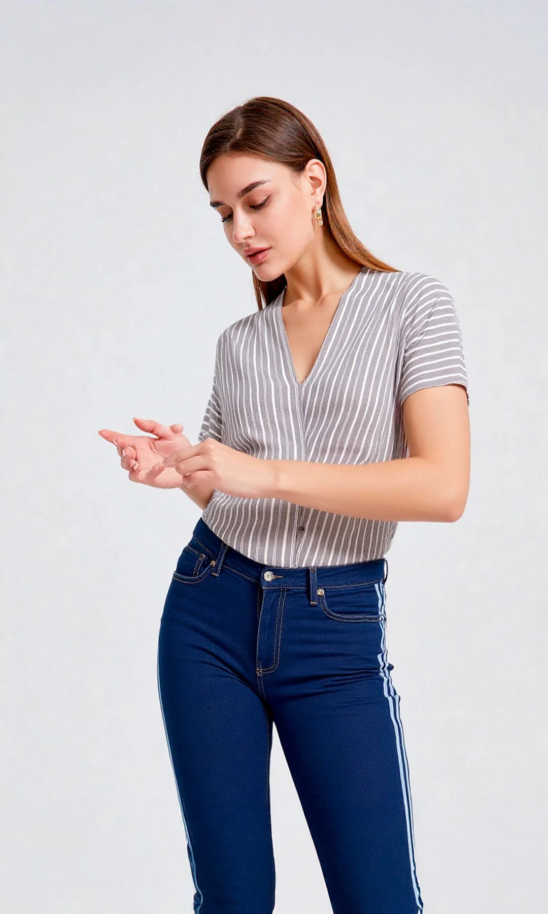 Blusa mujer manga corta rayas - Imagen 5