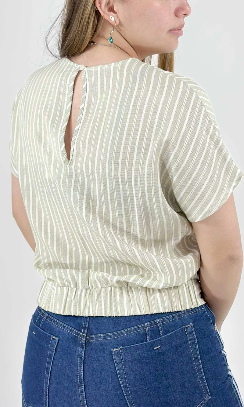 Blusa mujer manga corta rayas - Imagen 6
