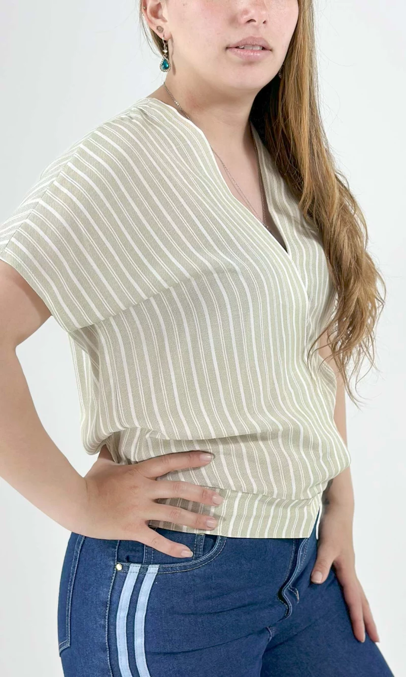 Blusa mujer manga corta rayas - Imagen 5