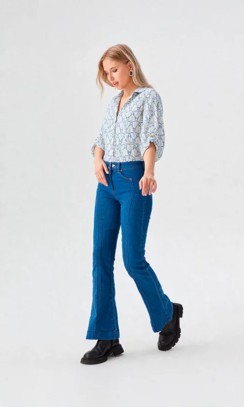 Blusa mujer manga 3/4 estampada