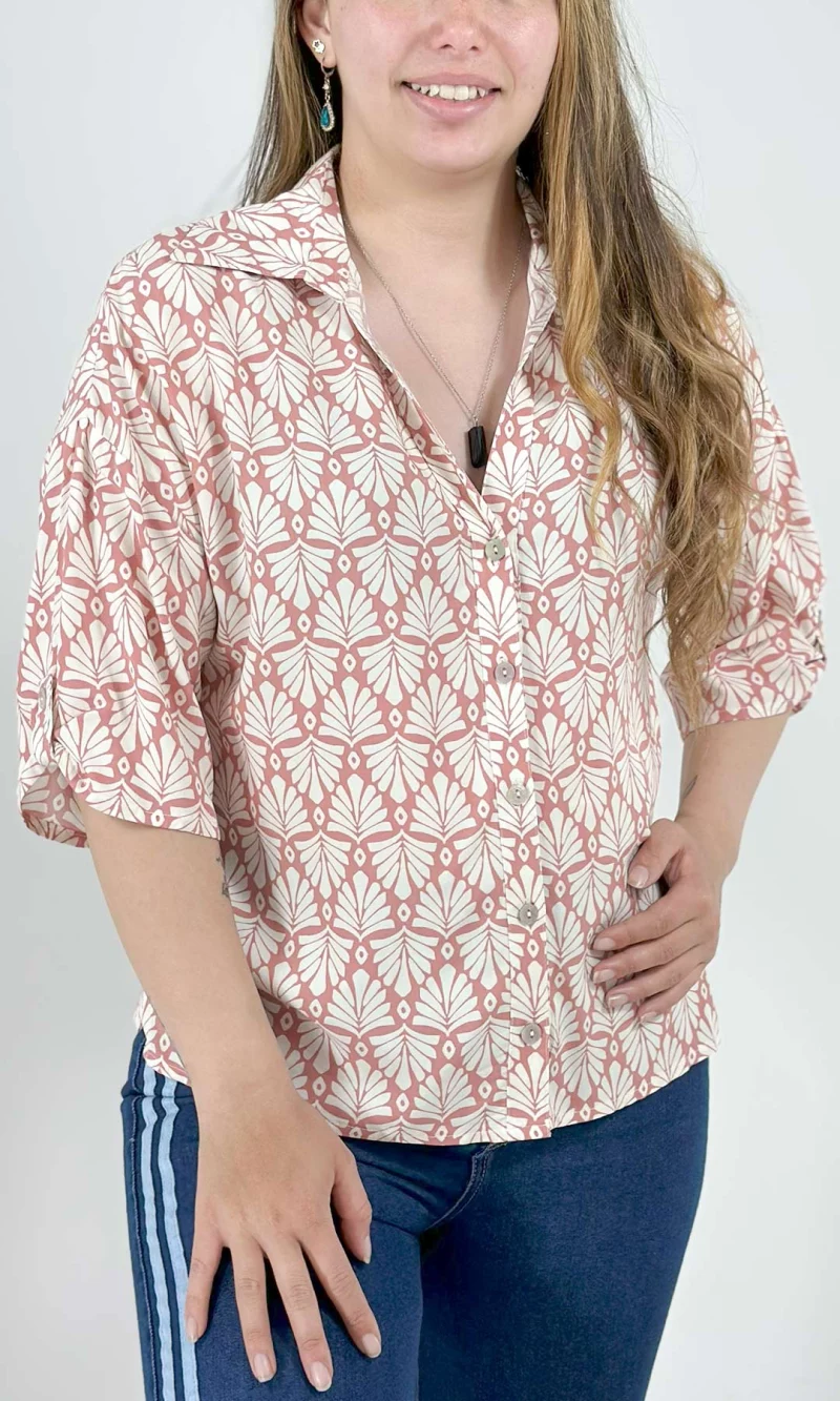 Blusa mujer manga 3/4 estampada - Imagen 5