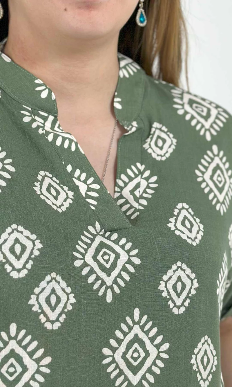 Blusa mujer manga corta estampada - Imagen 6