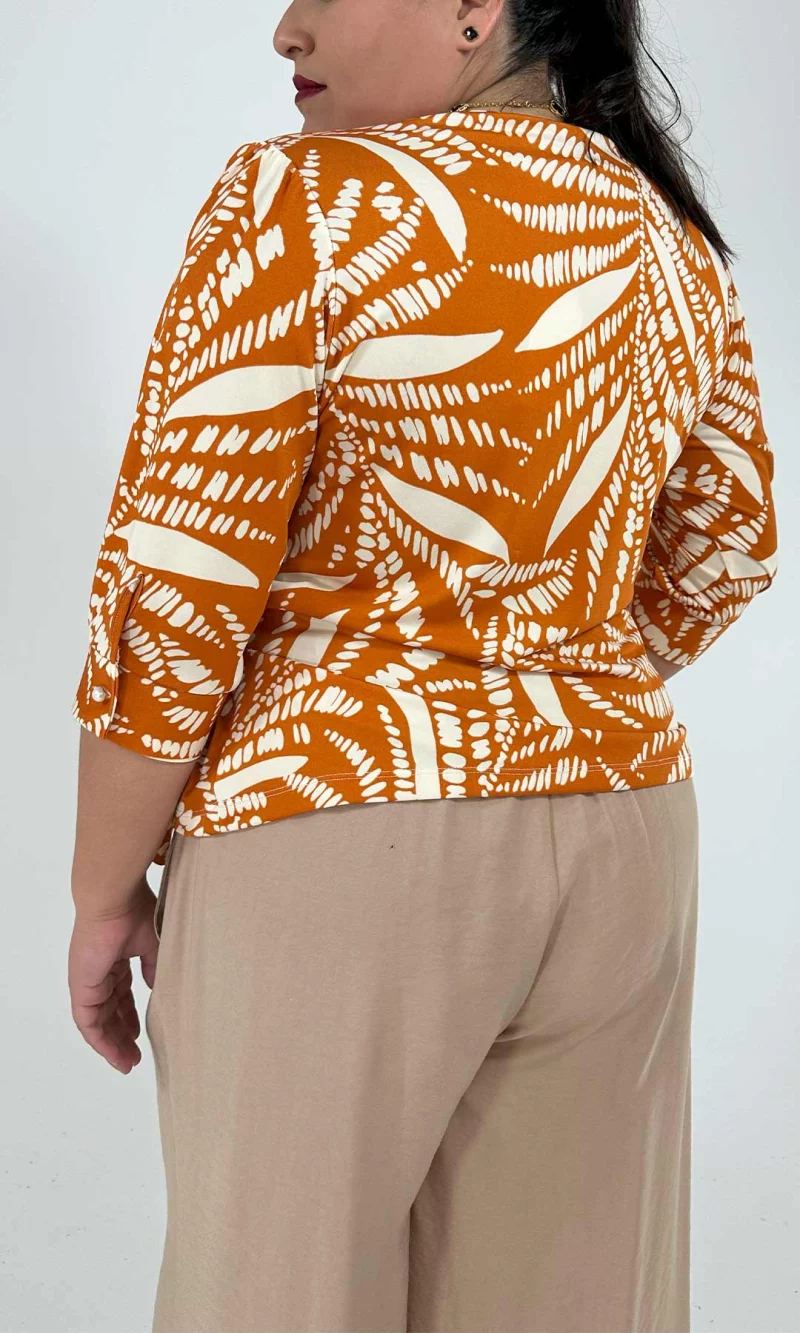Camiseta mujer manga 3/4 estampada - Imagen 3