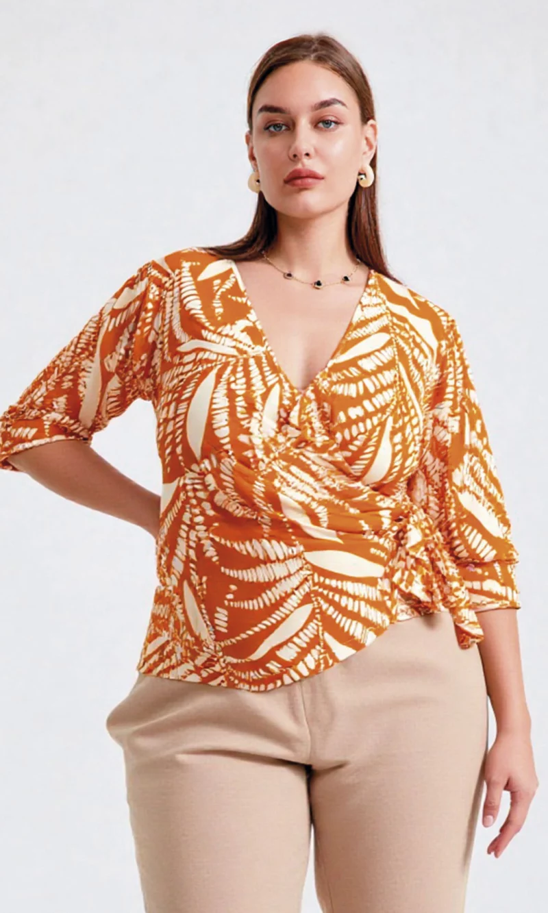 Camiseta mujer manga 3/4 estampada - Imagen 2