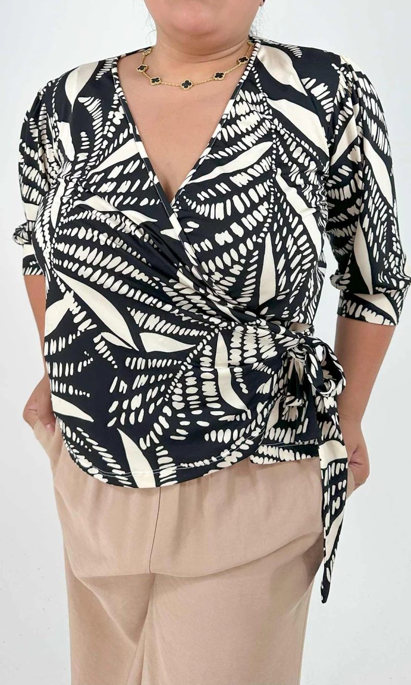 Camiseta mujer manga 3/4 estampada - Imagen 4