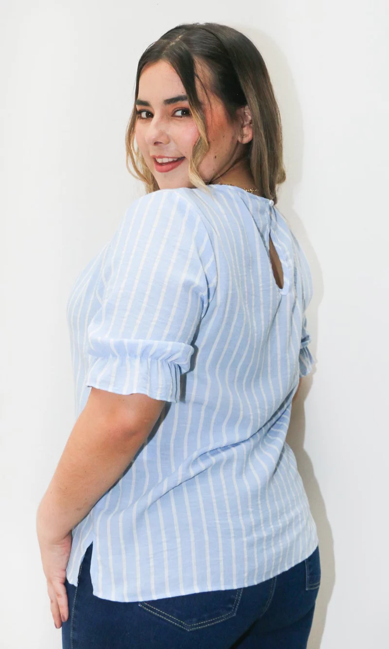 Blusa mujer manga corta rayas - Imagen 3