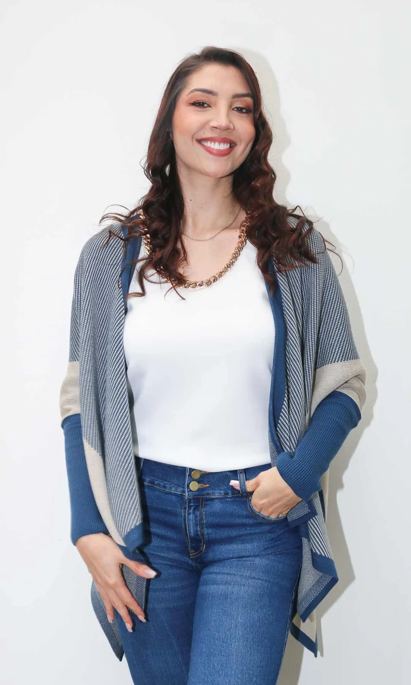 Ruana mujer con diseño
