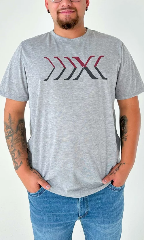 Camiseta hombre manga corta estampada