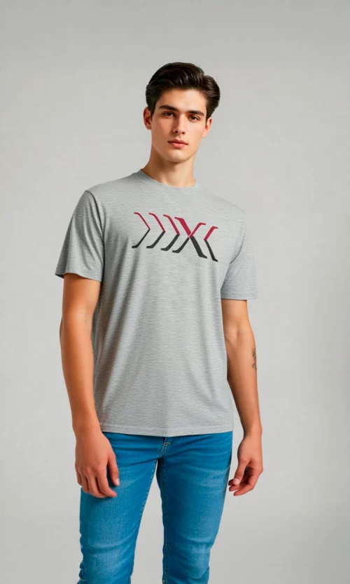 Camiseta hombre manga corta estampada