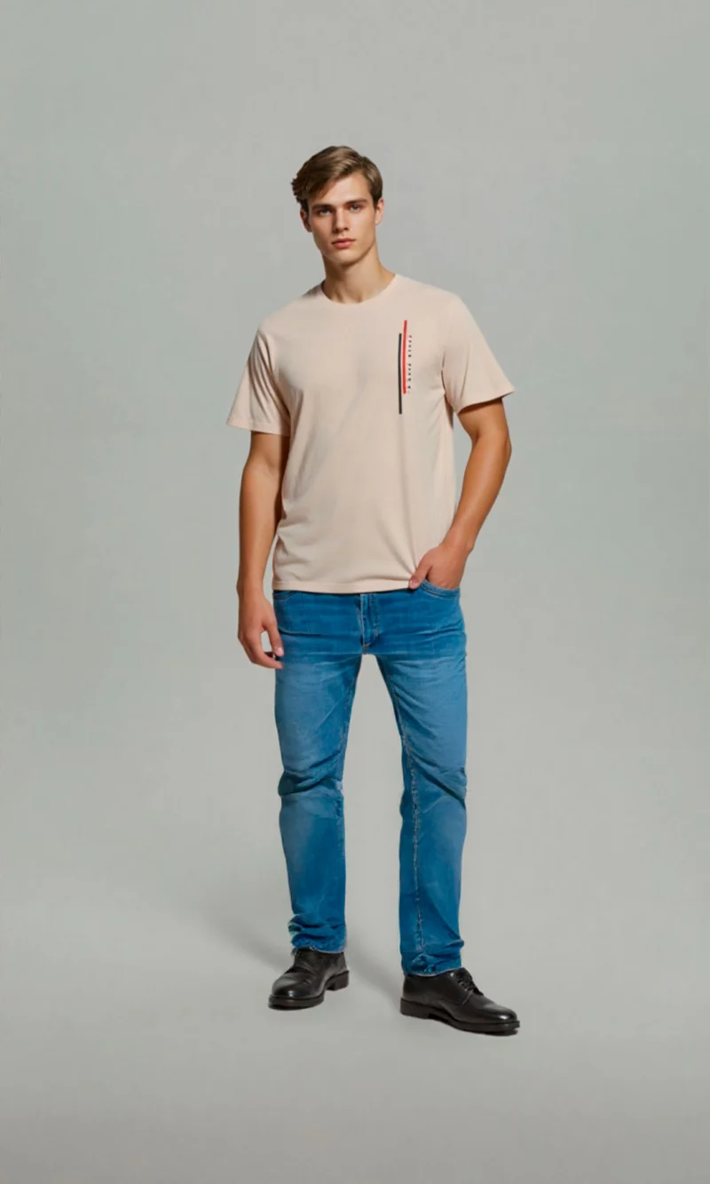 Camiseta hombre manga corta estampada - Imagen 4