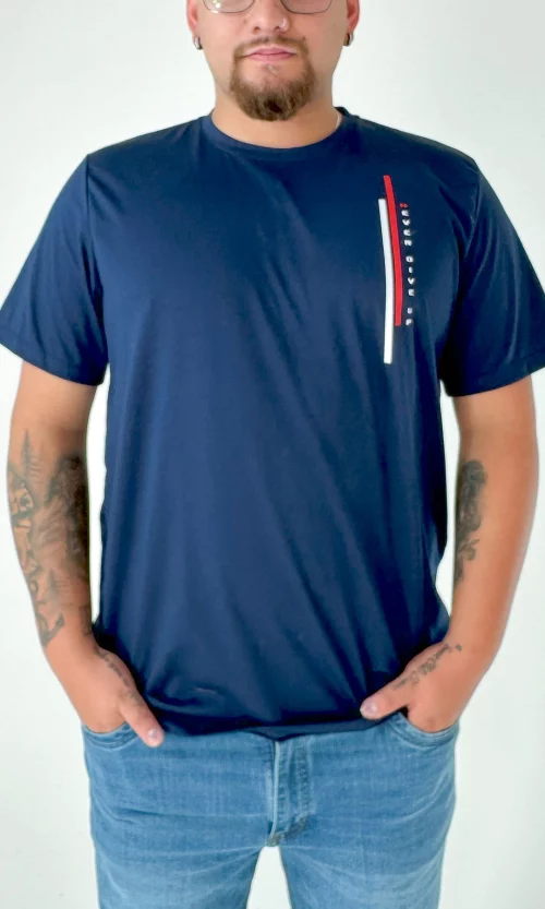 Camiseta hombre manga corta estampada