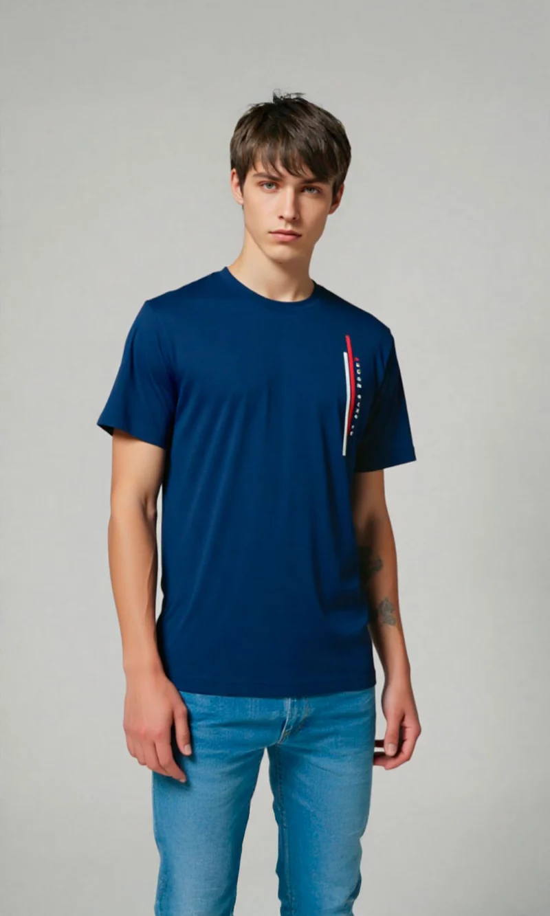 Camiseta hombre manga corta estampada