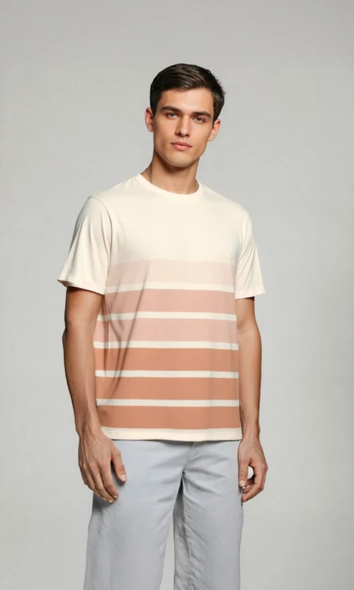 Camiseta hombre manga corta estampada