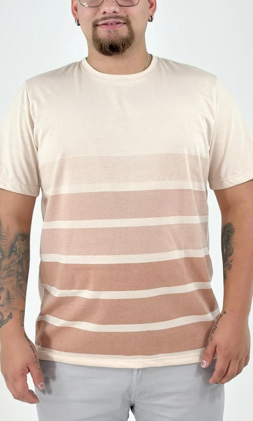 Camiseta hombre manga corta estampada