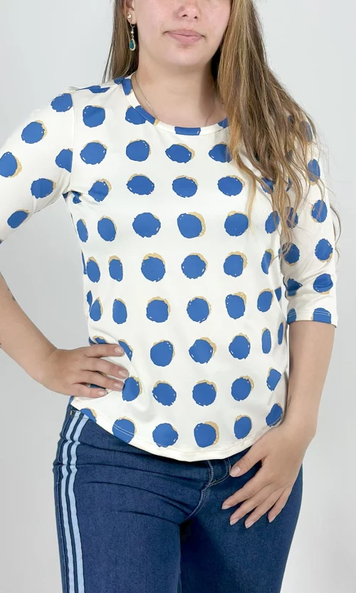 Camiseta mujer manga 3/4 pepas