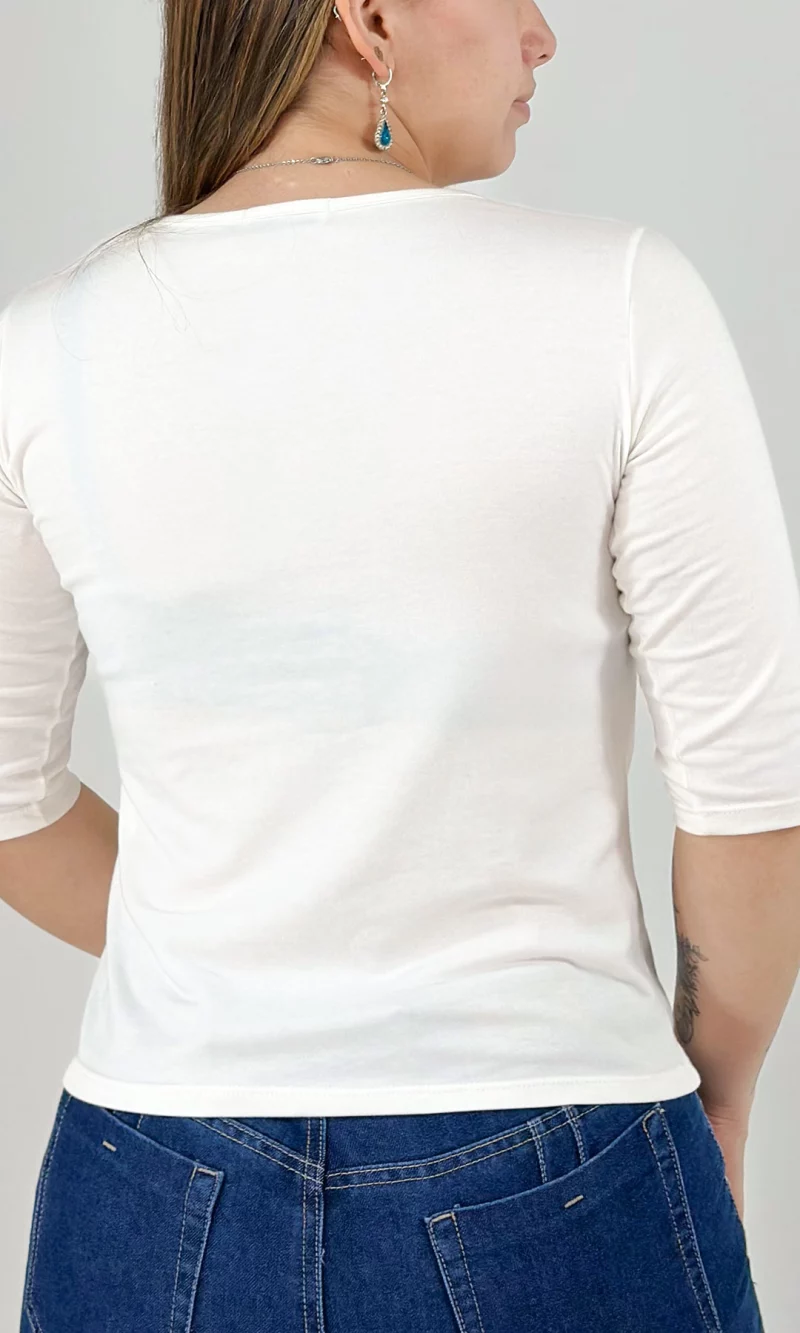 Camiseta mujer manga 3/4 unicolor - Imagen 8