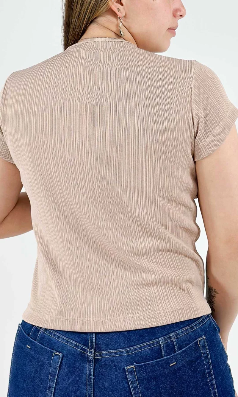 Camiseta mujer manga corta unicolor - Imagen 8