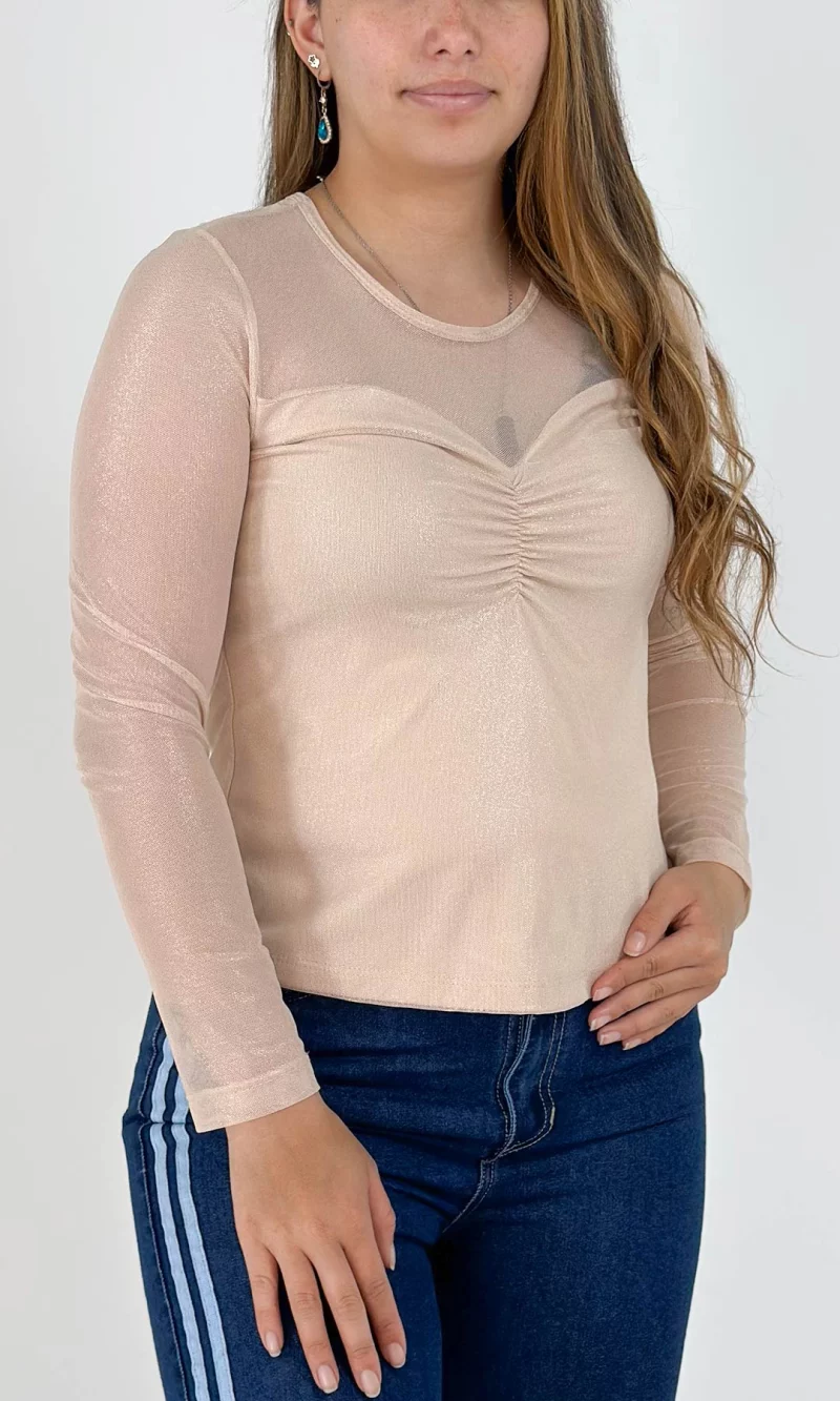 Camiseta mujer manga 3/4 unicolor - Imagen 4