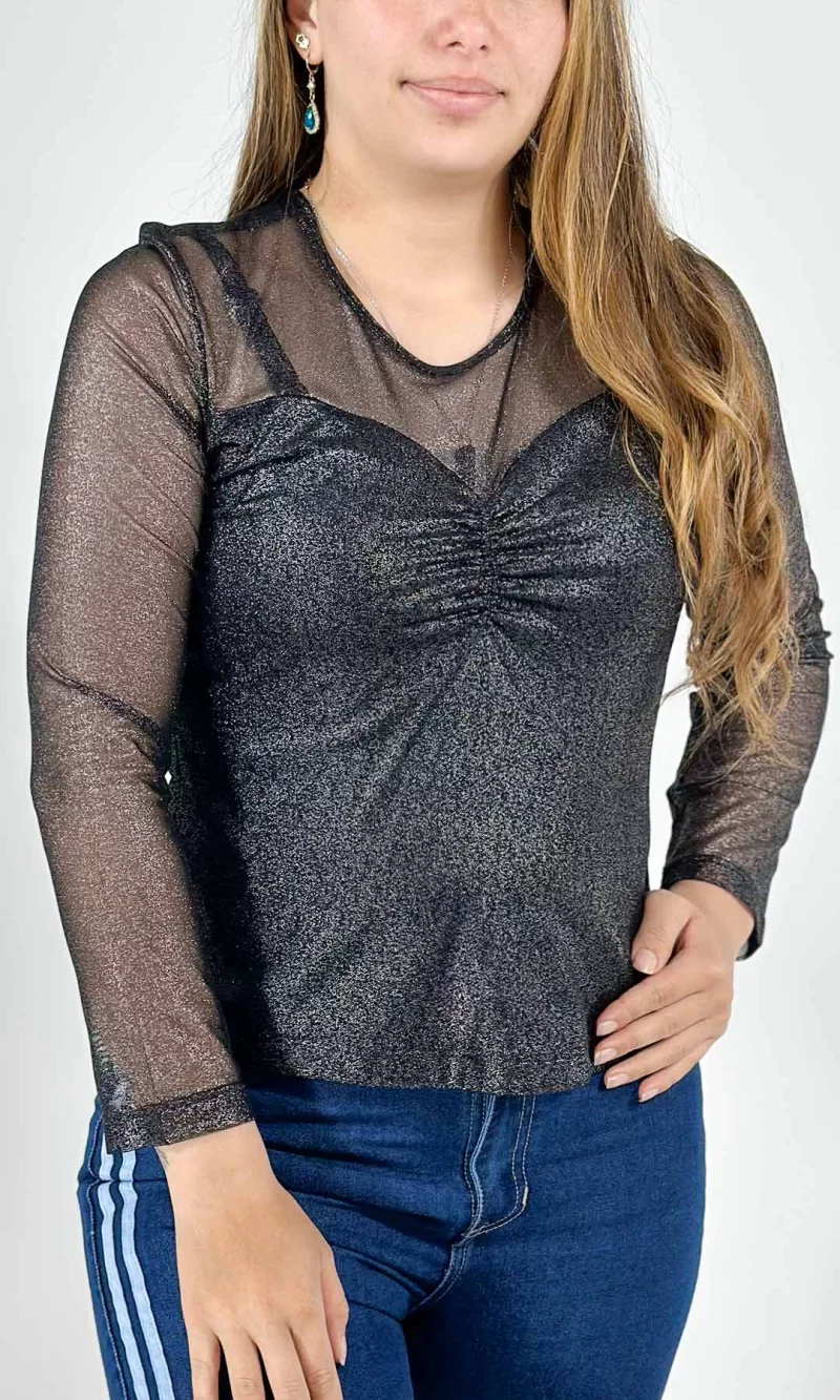 Camiseta mujer manga 3/4 unicolor