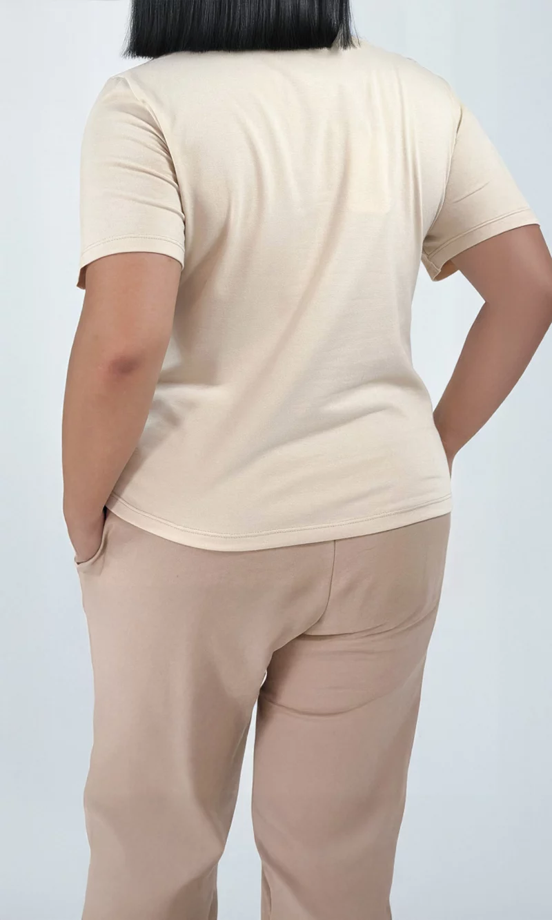 Camiseta mujer manga corta unicolor - Imagen 3