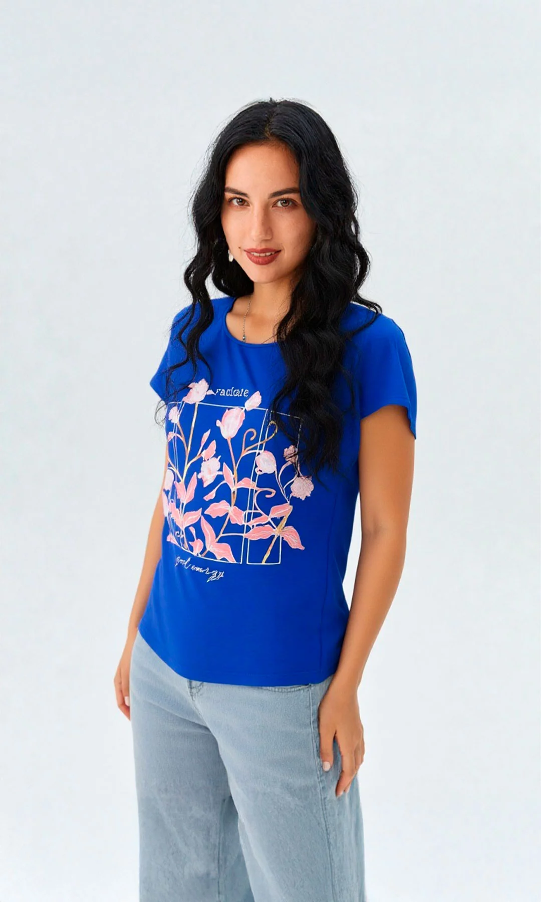 Camiseta mujer manga corta estampada - Imagen 2