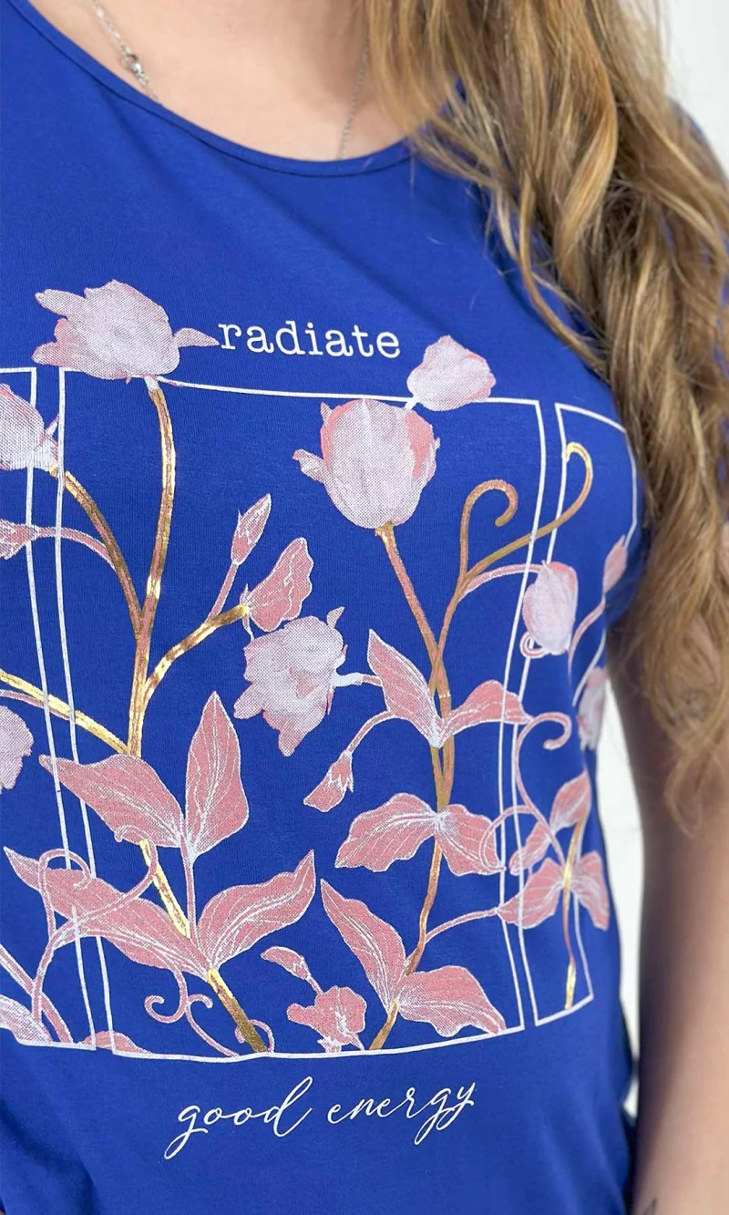 Camiseta mujer manga corta estampada - Imagen 2