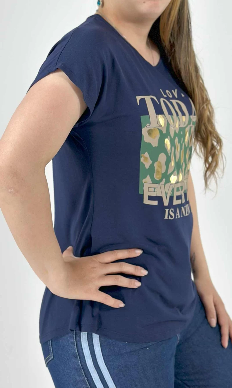 Camiseta mujer manga corta estampada - Imagen 3