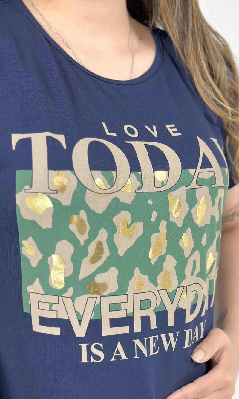 Camiseta mujer manga corta estampada - Imagen 2