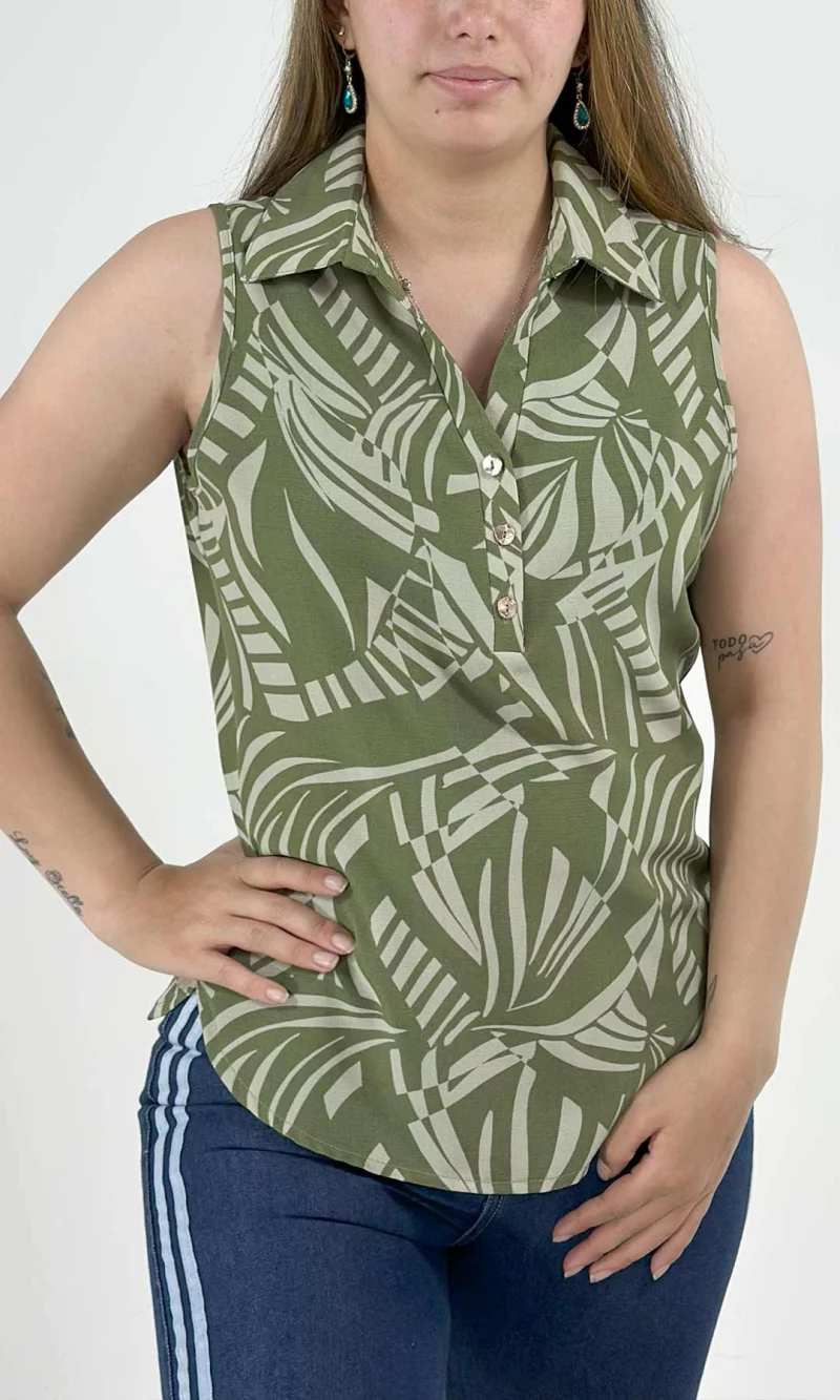 Blusa mujer manga sisa estampada - Imagen 5