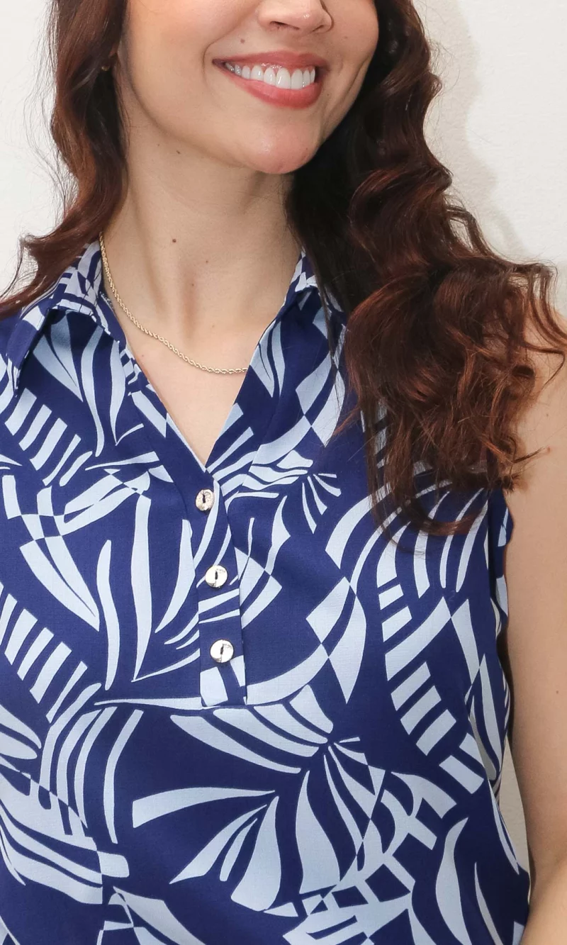 Blusa mujer manga sisa estampada - Imagen 2