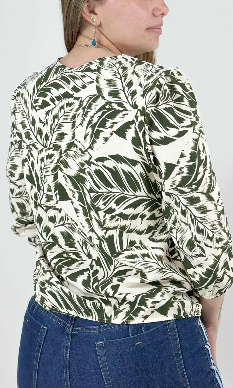 Blusa mujer manga 3/4 estampada - Imagen 4