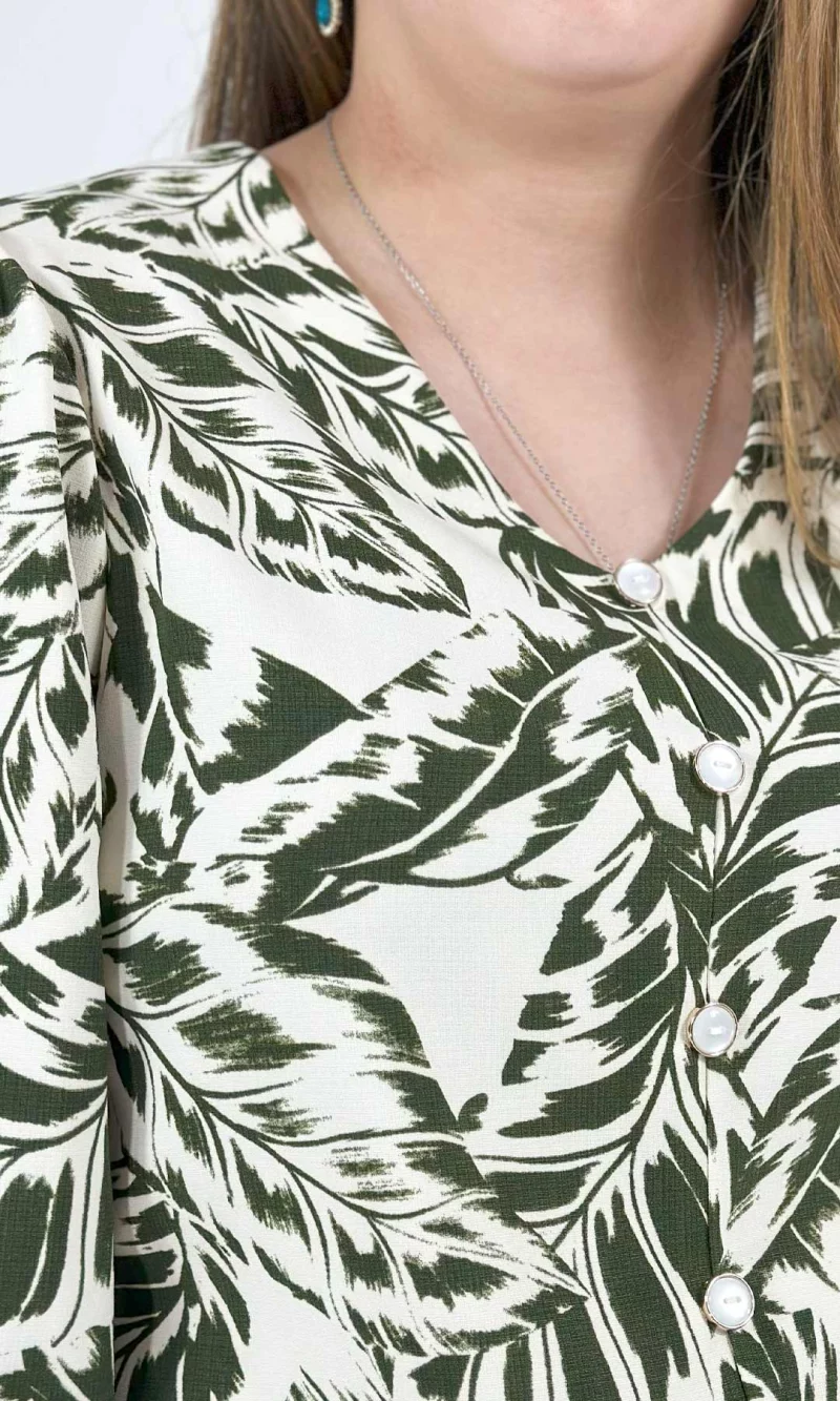 Blusa mujer manga 3/4 estampada - Imagen 2